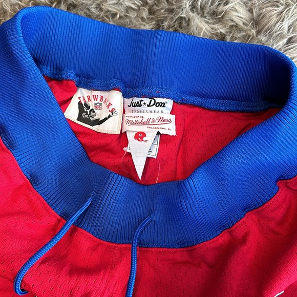 New England Patriots Mitchell & Ness Just Don Gold Rush Shorts - Red - Picture 3 of 4